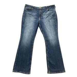 Lee Bootcut Jeans Womens 22 Medium Blue Regular Fit Mid Rise Recycled Stretch
